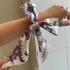 Dior Pink Floral Women's Scarf